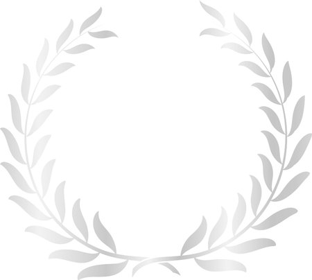 This is an illustration of a laurel circular material.のイラスト素材