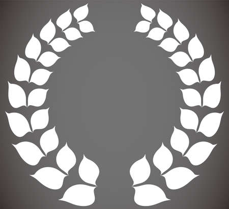 This is an illustration of a laurel circular material.のイラスト素材