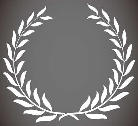 This is an illustration of a laurel circular material.のイラスト素材