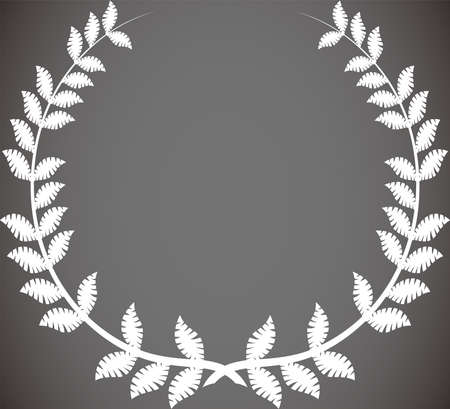 This is an illustration of a laurel circular material.のイラスト素材