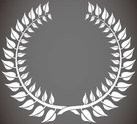 This is an illustration of a laurel circular material.のイラスト素材
