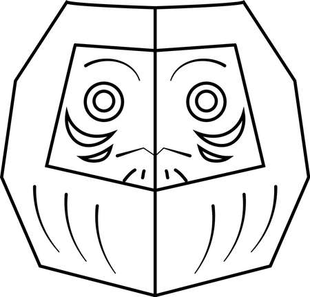 This is an illustration of a Daruma doll.のイラスト素材