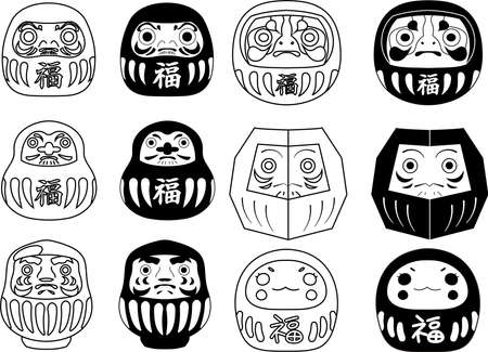 This is an illustration of a Daruma doll.のイラスト素材