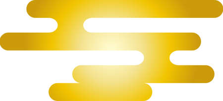 This is an illustration of a simplified Japanese style cloud.のイラスト素材