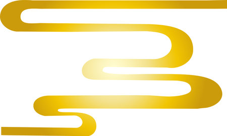 This is an illustration of a simplified Japanese style cloud.のイラスト素材