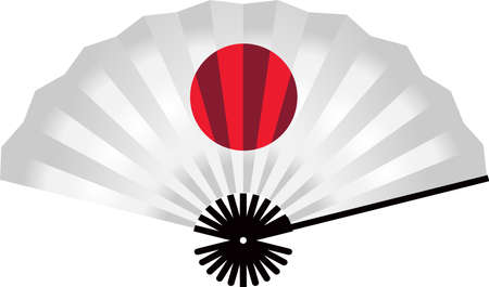 This is an illustration of Japanese style fan.のイラスト素材