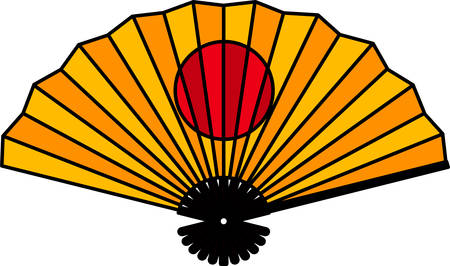 This is an illustration of Japanese style fan.のイラスト素材