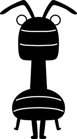 This is an illustration icon of a pretty monster.のイラスト素材