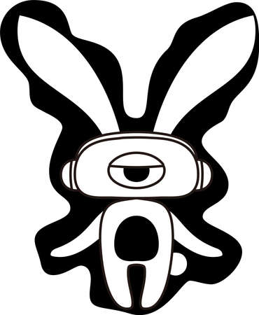 This is an illustration icon of a pretty monster.のイラスト素材