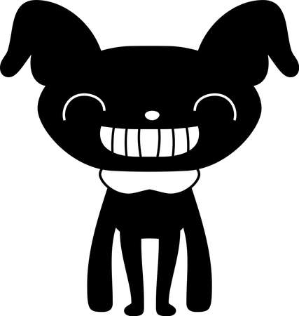 This is an illustration icon of a pretty monster.のイラスト素材