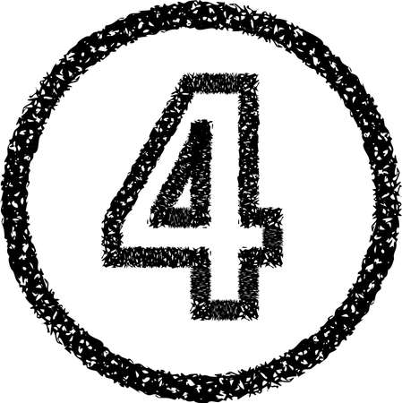 This is an illustration of figures drawn with crayons.のイラスト素材