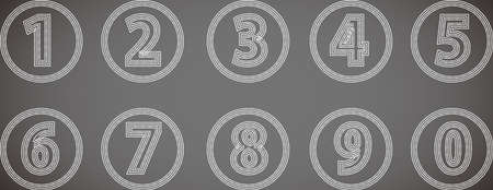 This is an illustration of figures drawn with Overlapped line.のイラスト素材