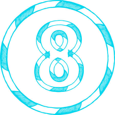 This is an illustration of figures drawn with Stamp style line.のイラスト素材