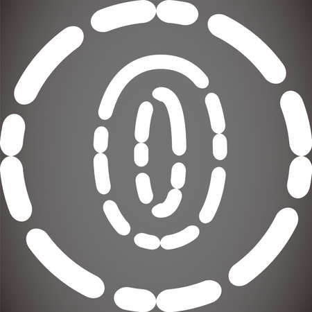 This is an illustration of figures drawn with dot line.のイラスト素材