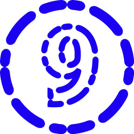 This is an illustration of figures drawn with dot line.のイラスト素材