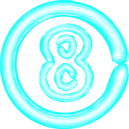 This is an illustration of figures drawn with neon style line.のイラスト素材