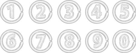 This is an illustration of figures drawn with neon style line.のイラスト素材