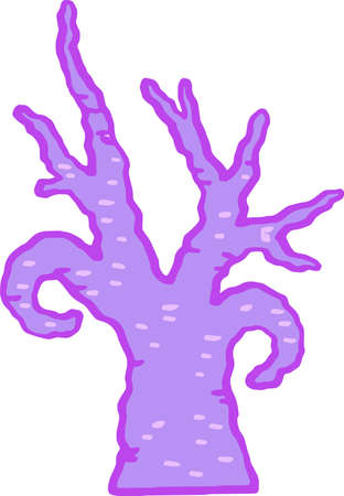 This is an illustration of Halloween trees.のイラスト素材