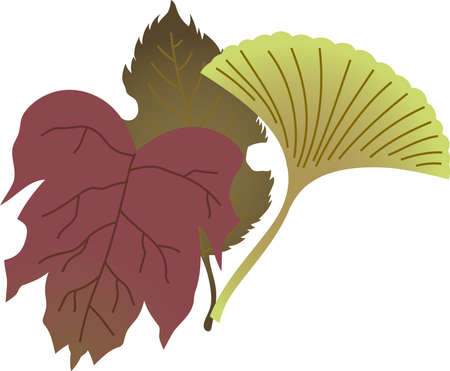 This is an illustration of a bunch of fallen leaves.のイラスト素材