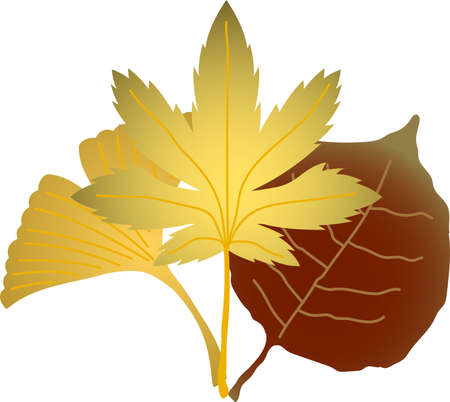 This is an illustration of a bunch of fallen leaves.のイラスト素材