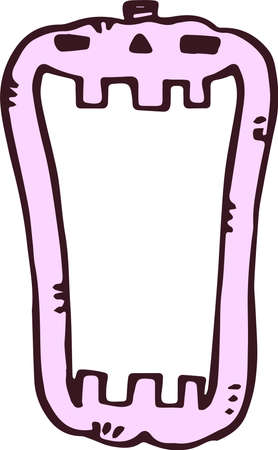 This is a hand-painted pumpkin frame illustration.のイラスト素材