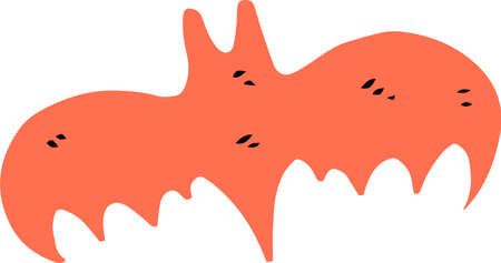This is an illustration of a hand-painted Halloween bats.のイラスト素材