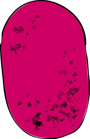 This is an illustration of a hand-painted metal plate.のイラスト素材