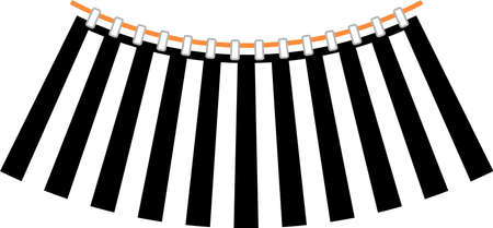 This is an illustration of the curtain used for a Japanese ceremony.のイラスト素材