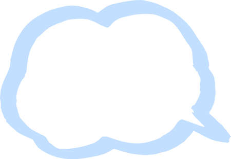 This is a cloud type pop balloon illustration.のイラスト素材