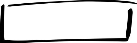 This is an illustration of hand-painted landscape rectangular frame.のイラスト素材