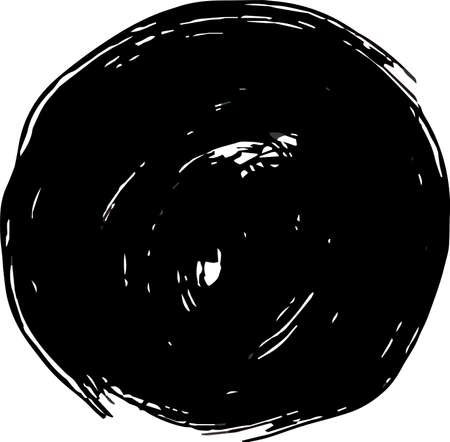 This is an illustration of a hand-painted circular frame.のイラスト素材