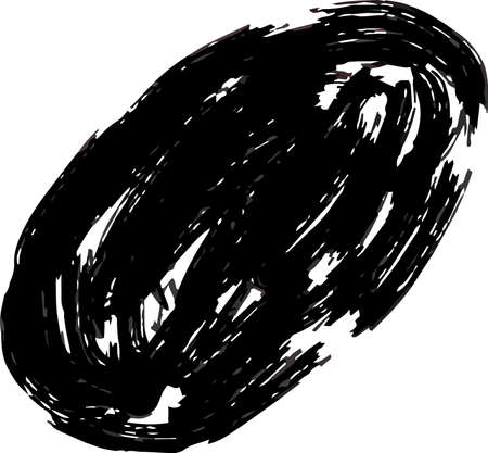 This is an illustration of a hand-painted circular frame.のイラスト素材
