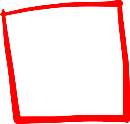 This is an illustration of a hand-painted square frame.のイラスト素材