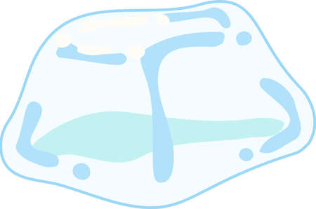 This is an illustration of melted ice.のイラスト素材