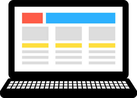 This is an illustration of a simple personal computer.のイラスト素材