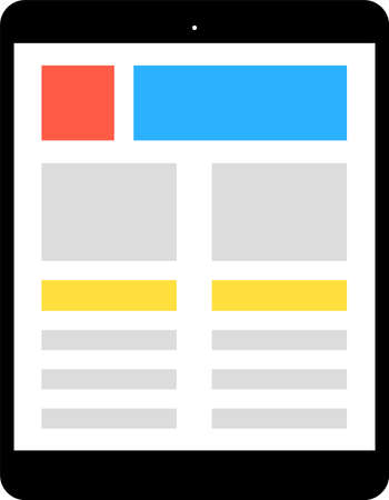 This is an illustration of a simple tablet PC.のイラスト素材