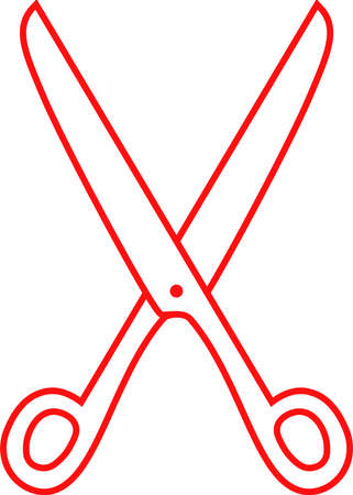 This is an illustration of a fashionable scissors.のイラスト素材