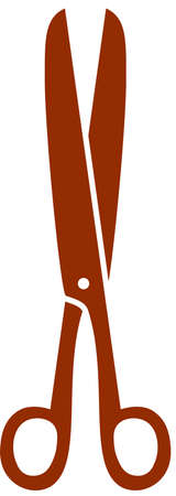 This is an illustration of a fashionable scissors.のイラスト素材