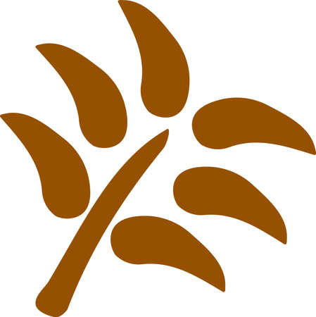 This is an icon illustration of a simple fallen leaf.のイラスト素材