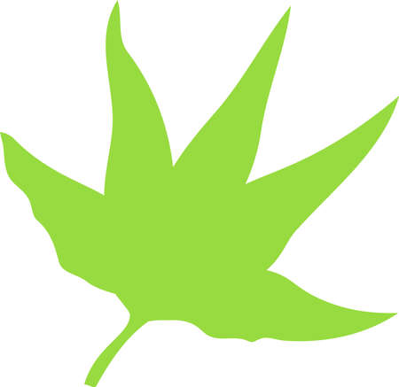 This is an illustration of a simple leaf icon.のイラスト素材