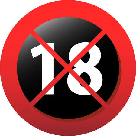 This is an illustration of 18 certificate mark.のイラスト素材