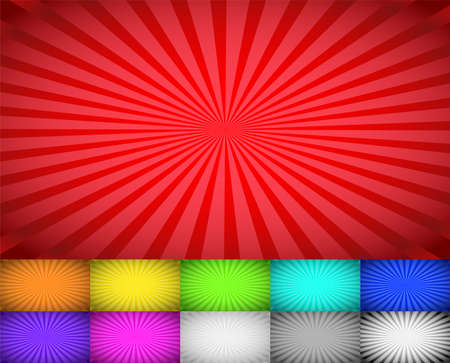 This is a background illustration of a retro radial sunburst.のイラスト素材