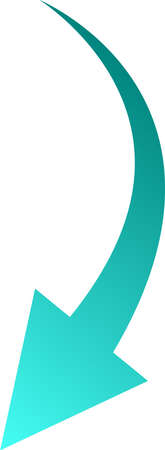 This is an illustration of a curved arrow.のイラスト素材