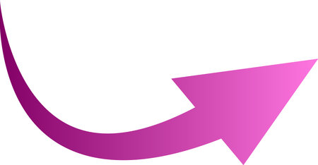 This is an illustration of a curved arrow.