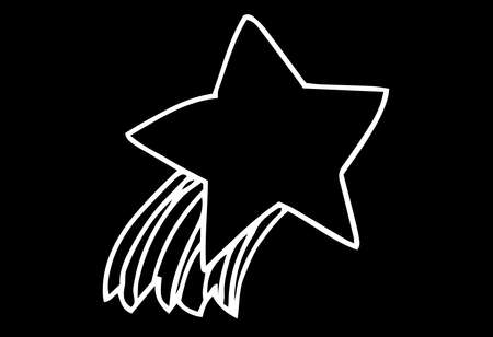 This is an illustration of hand-drawn sparkling star.のイラスト素材