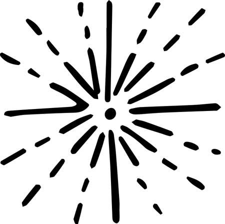 This is an illustration of hand-drawn sparkling star.のイラスト素材