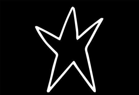This is an illustration of hand-drawn sparkling star.のイラスト素材