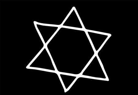 This is an illustration of hand-drawn sparkling star.のイラスト素材