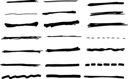 This is an illustration of analog lines drawn with a brush.のイラスト素材