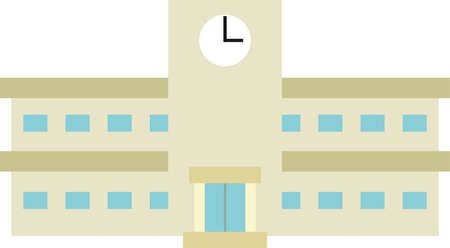This is an illustration of a Japanese school.のイラスト素材